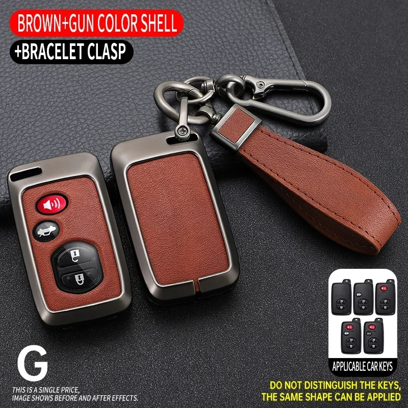 

Alloy Car Key Case For Toyota Aqua RAV4 Land Cruiser Camry Prado Corolla Prius Cover Keyless Remote Fob 2 3 4 Buttons 2013 2014