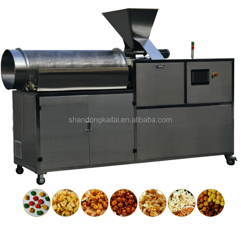 Full Automatic Popcorn Machine Industrial Caramel Popcorn Making Machine with CE Certification