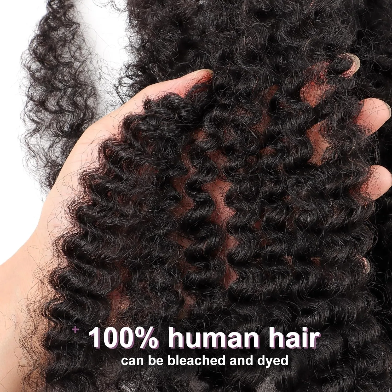 10-18Inch Natural 30/50g 4C Afro Kinky Curly Bulk Human Hair Extensions No Weft Brazilian Remy Bulk for Locs Braiding Hair