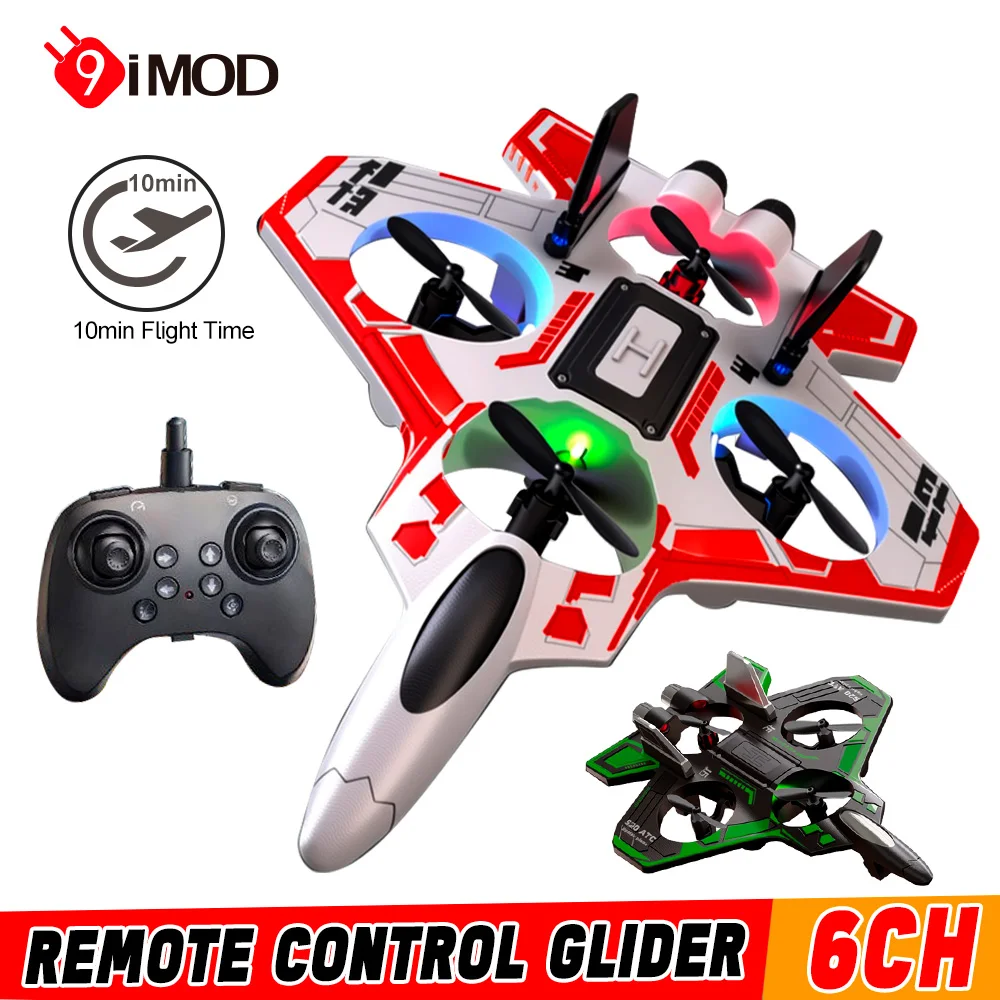 เครื่องบินบังคับวิทยุ 9IMOD 6CH รุ่น Glider EPP พร้อมระบบวัดความสูงแบบ Barometric บินผาดโผนด้วยปุ่มเดียว 2.4G 6CH ระยะเวลาบิน 10 นาที ระยะบิน 50 เมตร