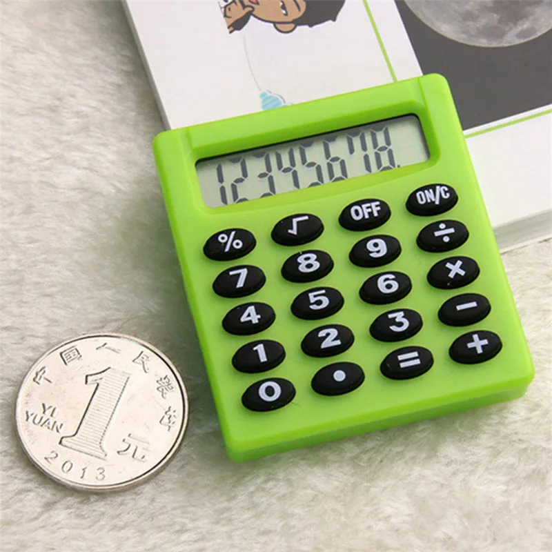 Cartoon Pocket Mini Calculator Handheld Pocket Type Coin Batteries Calculator Carry Extras Calculadoras School Office Calculator