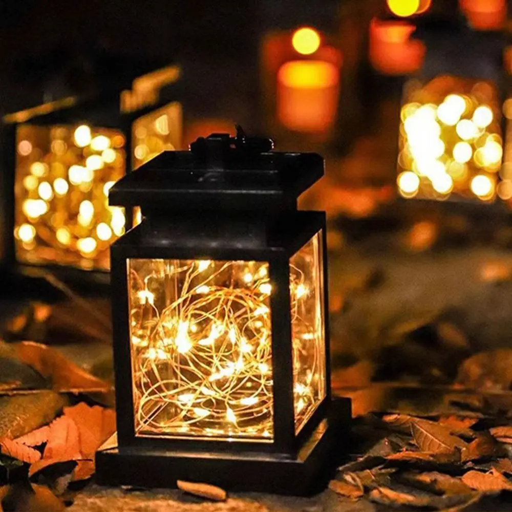 

Waterproof Solar Hanging Lantern Hanging Atmosphere Simulated Candle Lanterns Night Lights Luminous Led Wind Lights Outdoor