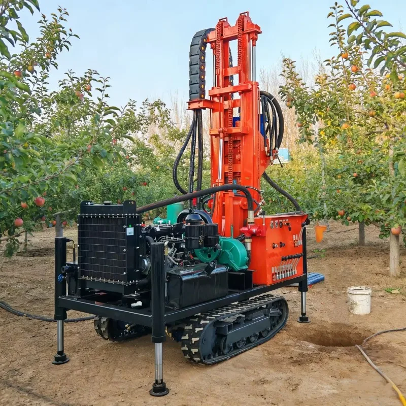 Crawler Pneumatic Water Well Drill Rig 400m High Pressure DTH Boring Machine For Geological Core Sampling And Exploration