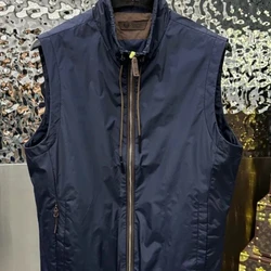 Autumn Winter New Fashion Stand Collar Solid Tank Tops Men's Clothing Casual Loose All-match Korean Zipper Vest Trend Chic Tops