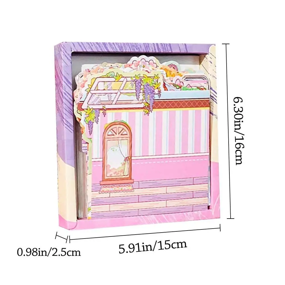 New 3D PET Miniature Scene 3D Stickers Visual Stacking DIY Visual Stacking Sticker 3D Cartoon Notebook Sticker Children Gift
