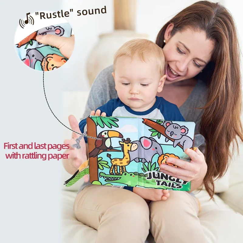 Puzzle Early Education Toys Cloth Books Durable And Washable Jungle Animal Enlightenment Cognition Gift For Newborn