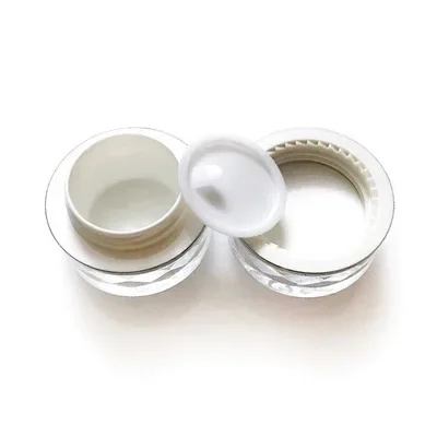 Frasco de creme acrílico de diamante brilhante dourado/prata 5g, garrafas recarregáveis de máscara de loção, embalagem cosmética frasco cosmético em pó para unhas