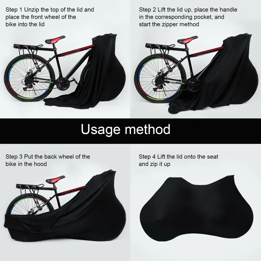 Scratch-proof Bike Cover Heavy Duty Bicycle Dust Cover Waterproof Uv Protection Cycling Wheel Cover Outdoor Mountain Road Bike