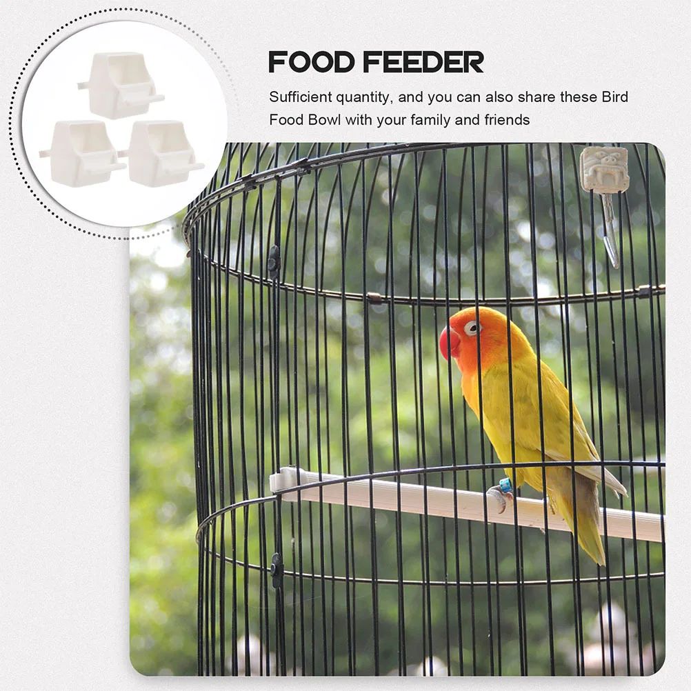 

3Pcs Bird Cage Feeder Parrot Vegetable Fruit Container Easy to Fill and Clean Parrot Vegetable Feeder Bird Cage Accessories