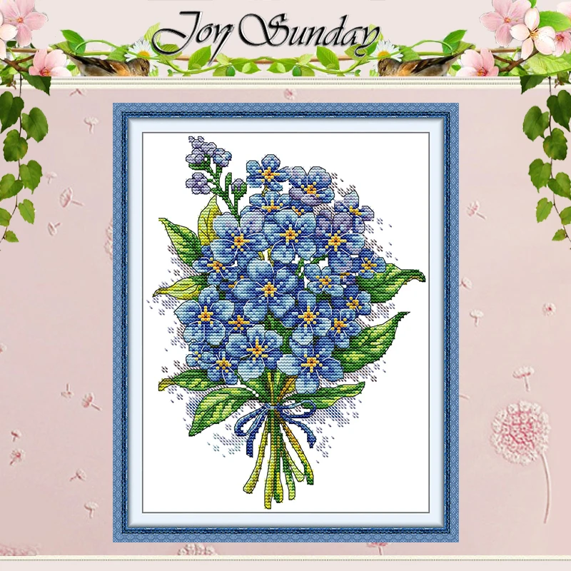 Botanik Blumen Muster gezählt Kreuzstich Set DIY 11CT 14CT 16CT gestempelt DMC Kreuzstich Kit