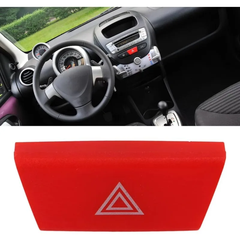 Lichtsteuerungstaste 6490 NG Warnblinkerschalter Ersatz für Peugeot 107 Citroen C1 Toyota Aygo 2005-2014 Anti-Fade