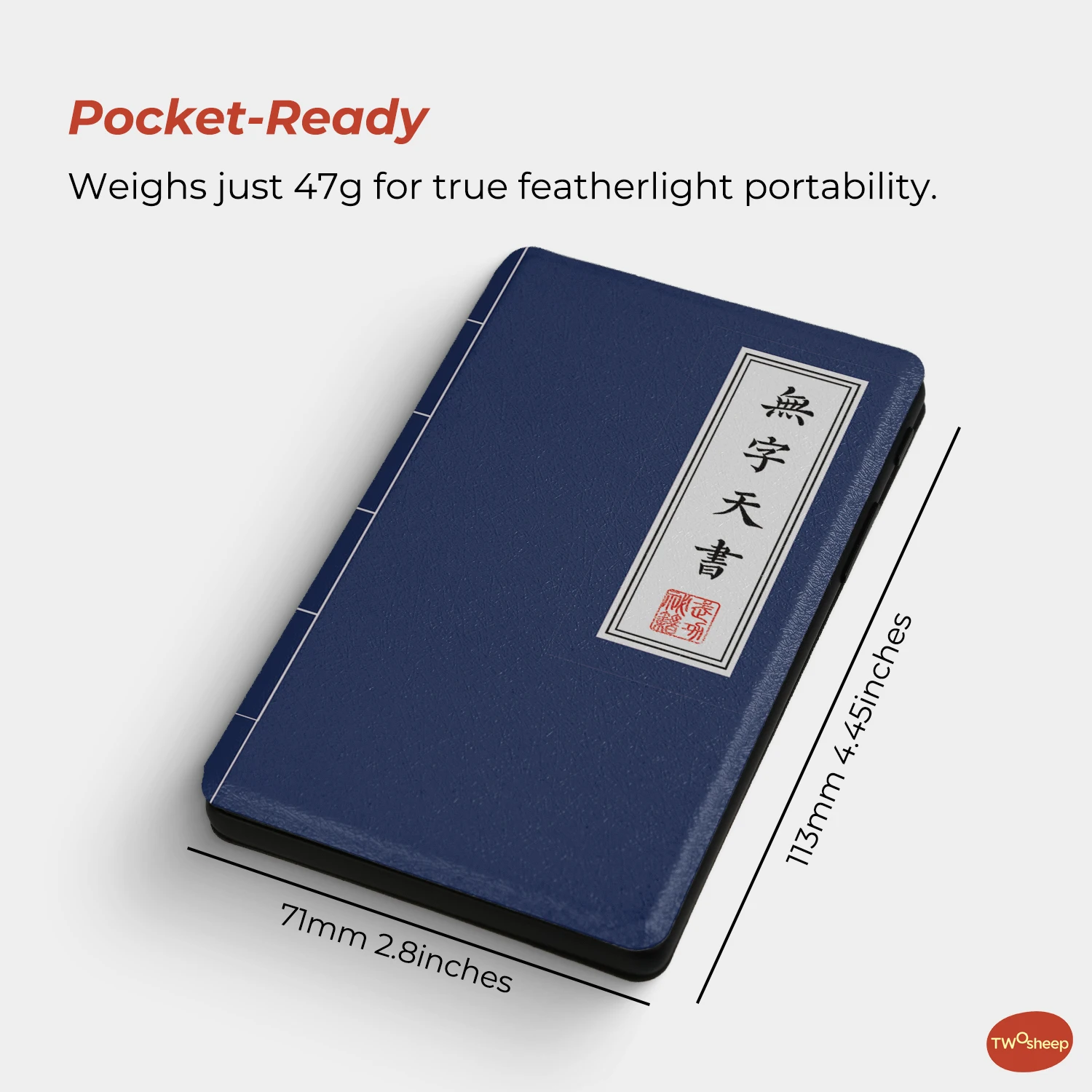 twosheep Kung Fu Manual Case pasuje do XTEINK X4 Pro XTEINK X4Pro Pure Magnetic Frameless Ultra Thin Shell Slim Skin Guard Cover — zdjęcie produktu 4
