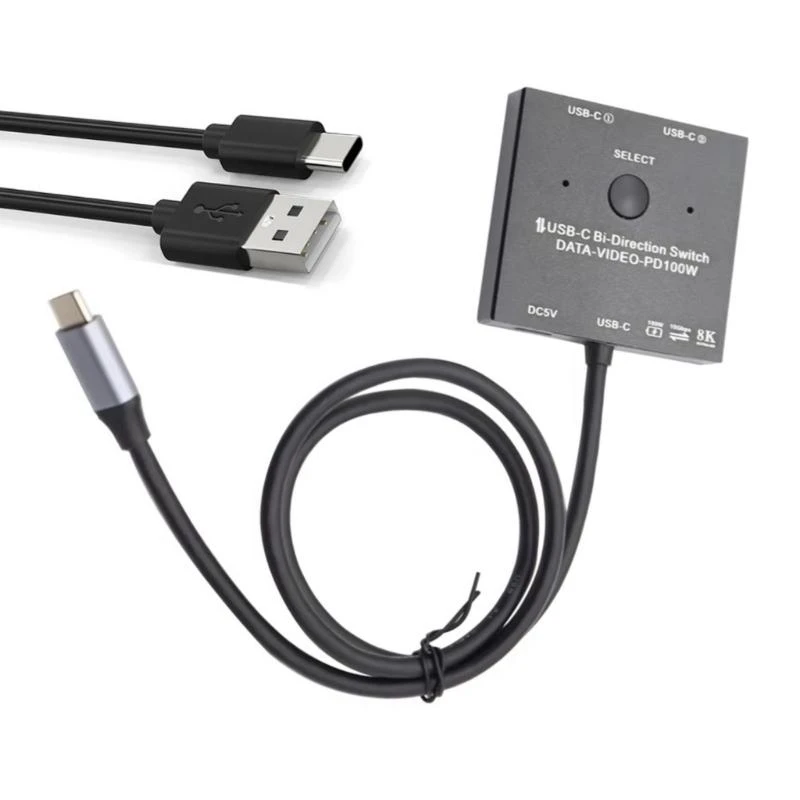 

USB C Switcher для обмена дисплеями между двумя устройствами 10 Гбит / с передачи