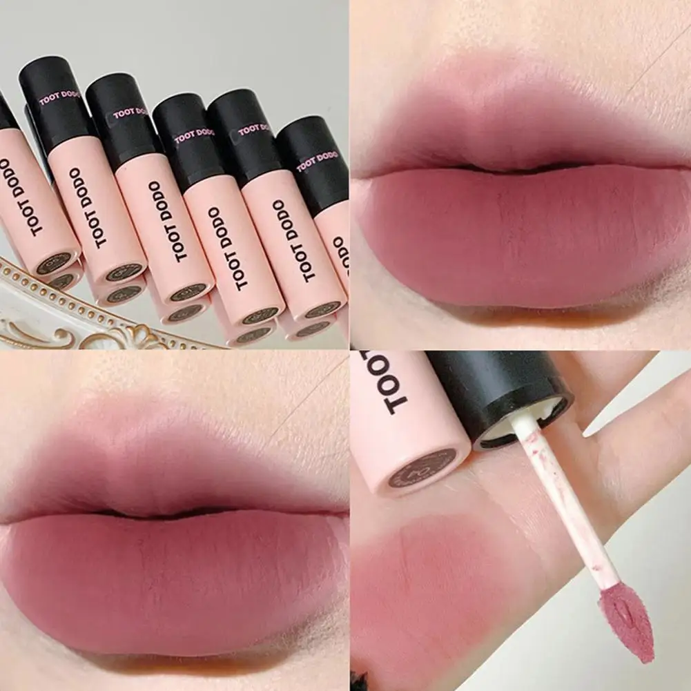 Bálsamo labial de terciopelo, pintalabios de belleza, mate, rojo, zanahoria, K8y0