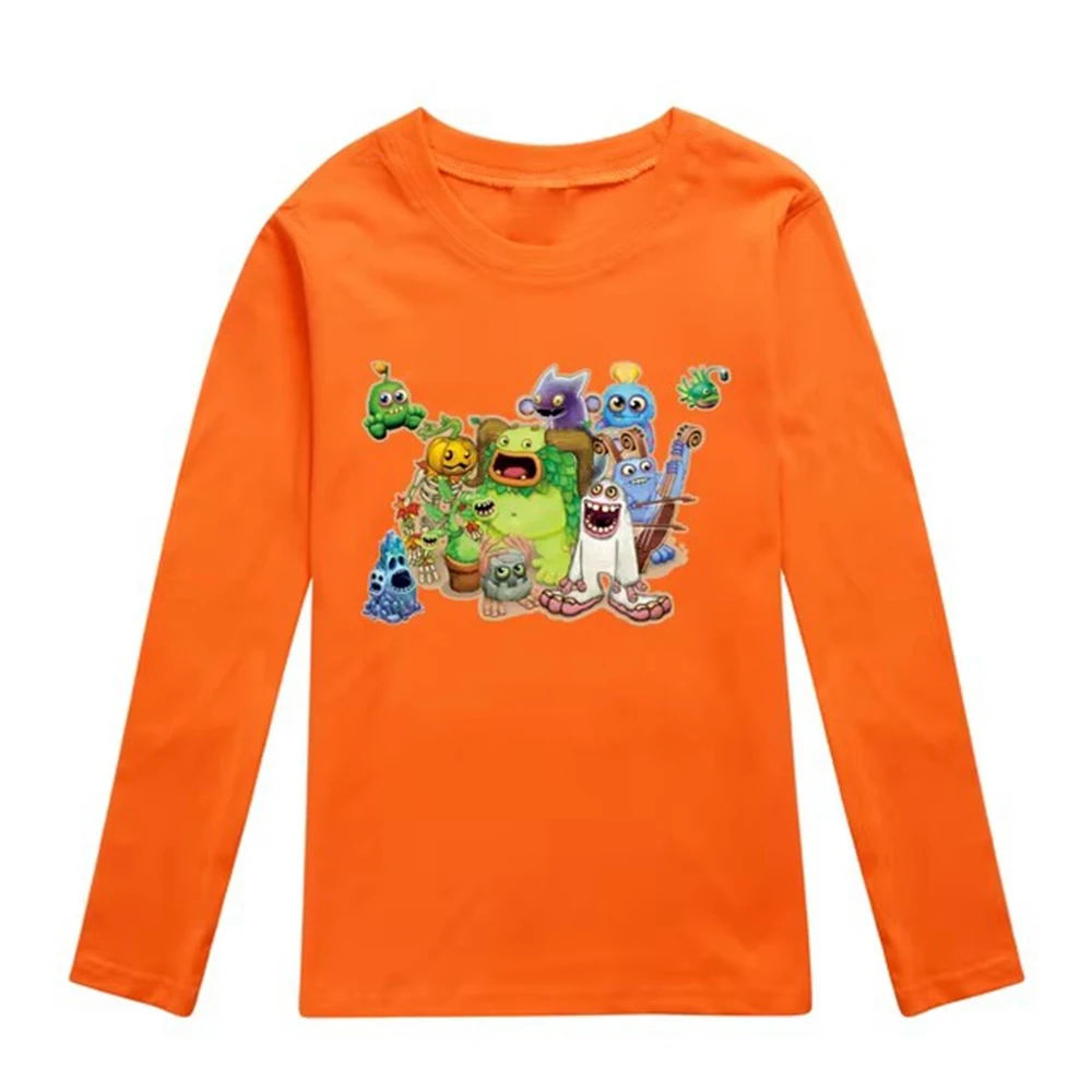 My Singing Monsters Kids Spring Summer T-shirt Teenage Girls Clothing Cotton Boys Tshirt Boutique Children Tees O-Neck Tops