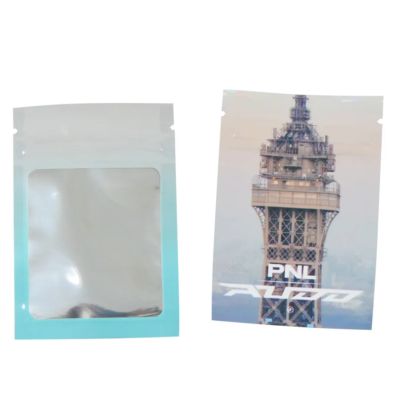 

7x10cm Mixd Reusable Portable Food Pouches Storage Leaves Ziplock Bags Smellproof Custom Print Packaging Candy Cookie Mylar Bag