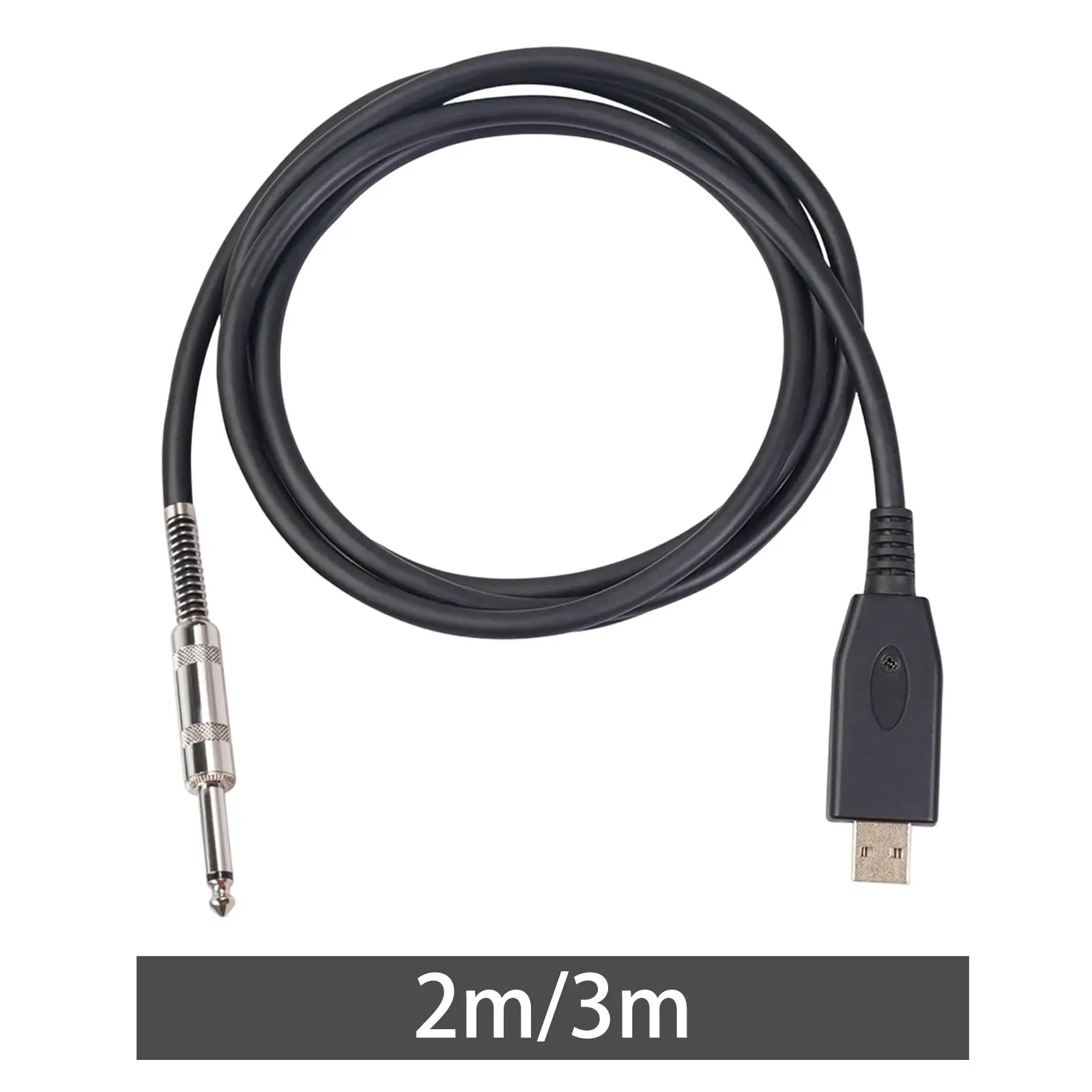 

Профессиональный USB-адаптер для гитарного кабеля 6,35 мм с шумоподавлением для электрогитары, компьютера и студийной записи