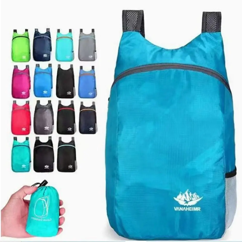 20L Nano wasserdichte, faltbare, handliche Tasche, leichter, verstaubarer Rucksack für Herren und Damen, Tagesrucksäcke, Reise-Tagesrucksack
