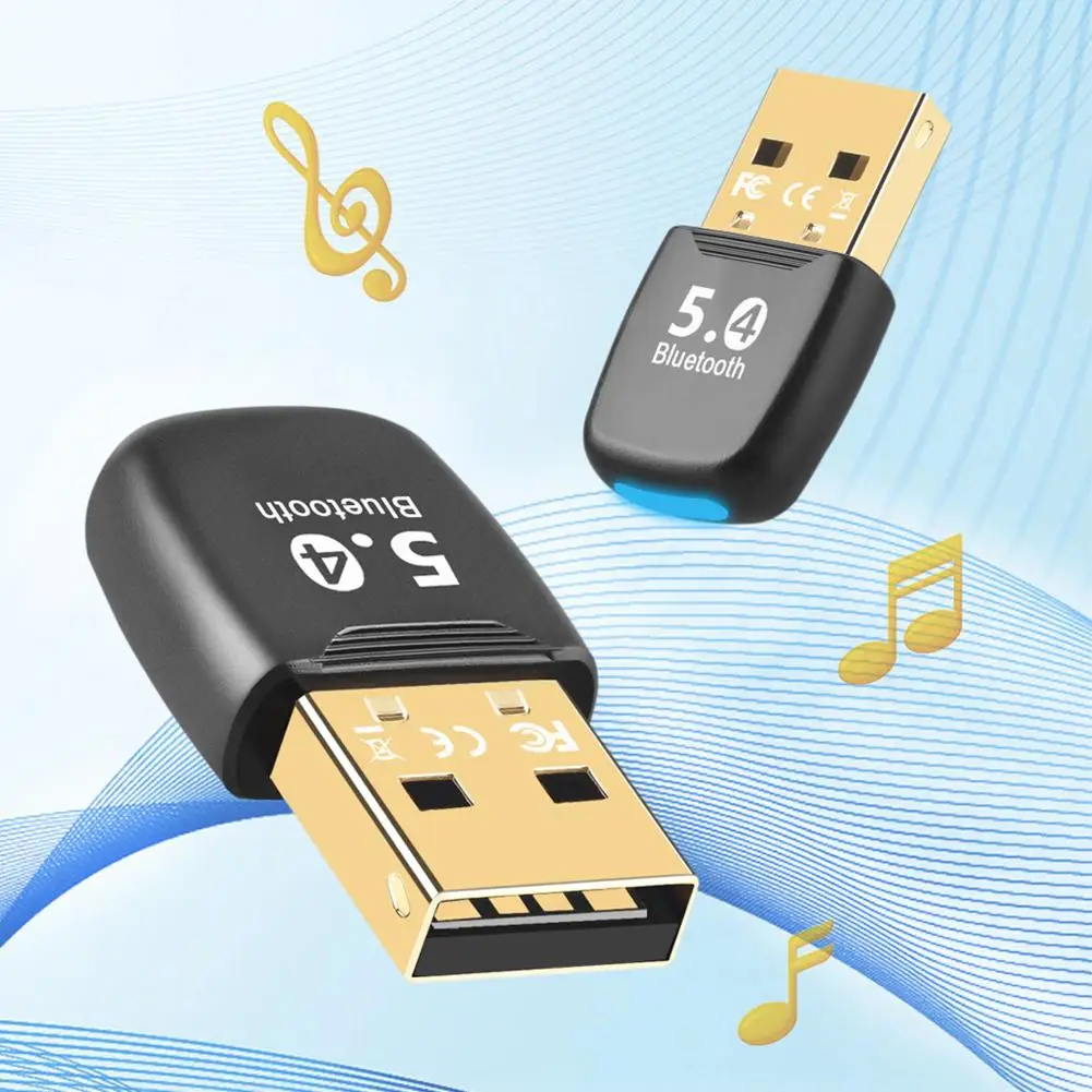 USB Bluetooth 5.4 5.3 Dongle Adapter for PC Speaker Wireless Mouse Keyboard Music Audio Receiver Transmitter Drive free