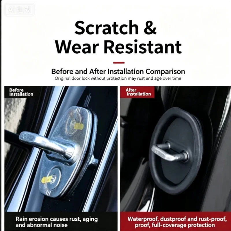 For Tank 400 Hi4-T/Hi4-Z 2023-2026 Car Door lock cover upgraded with original interior color protection and anti-corrosion