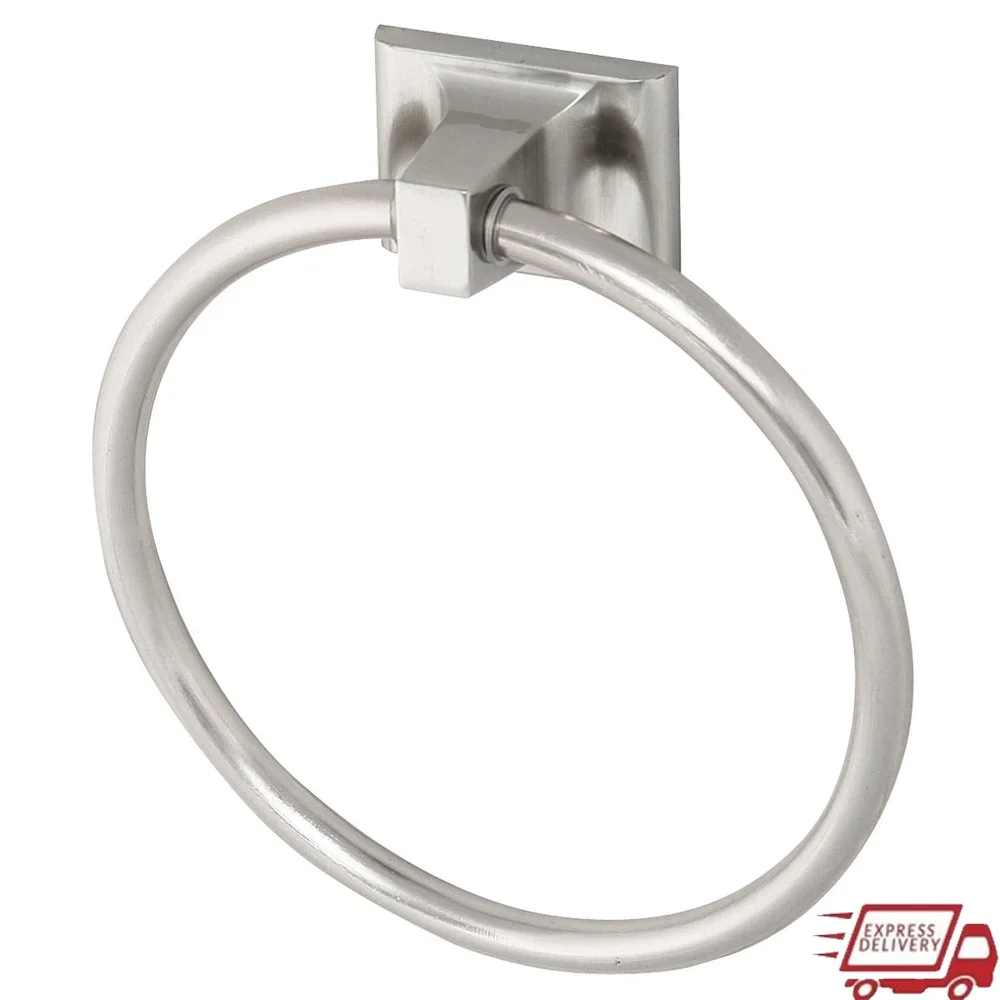 

Настенное кольцо для полотенец для ванной комнаты, атласный, никель, цинковый сплав, держатель для полотенец, традиционный дизайн, удобная установка, организация