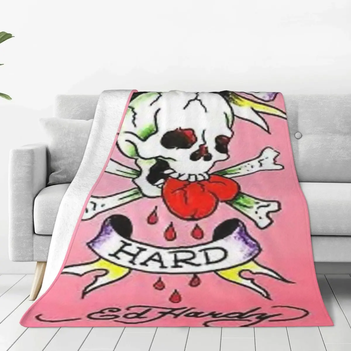 Louis Reproduces After Art Work Of Ed Hardy In 2023 Blanket Soft Warm Flannel Throw  Bedding for Bed Picnic Travel Home Couch