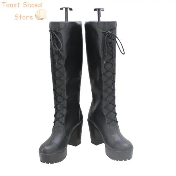 Ff14 Edda Cosplay Schoenen Pu Lederen Schoenen Halloween Party Boots Cosplay Prop Kostuum Prop