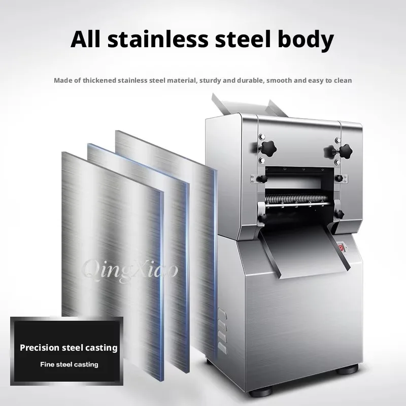 Large Stainless Steel Automatic Dough Kneading And Pressing Machine High Speed Commercial Noodle Maker For Canteen Use