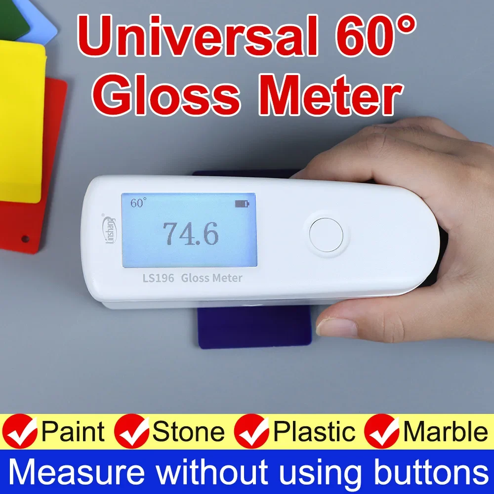 RTS LS196 60 Angle 1000GU Surface Glossy Meter Plastic Tile Paint Marble Stone Gloss Meter Glossmeter