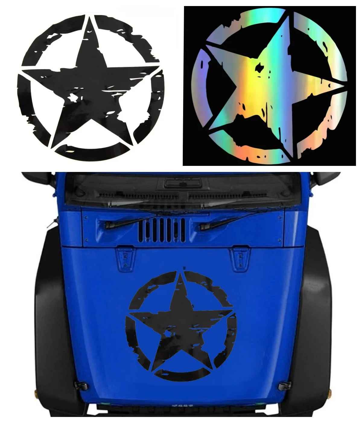 

Cool Star Car Sticker - Waterproof Auto Decal for Jeep, Truck, and Off-Road Enthusiasts