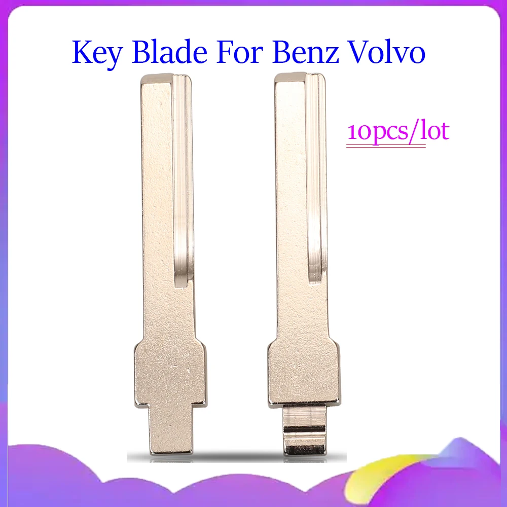 jingyuqin New 10PCS/Lot Remote Car Key Blade For Mercedes Benz Smart 454 Forfour Mitsubishi Colt Volvo Blank Replacement