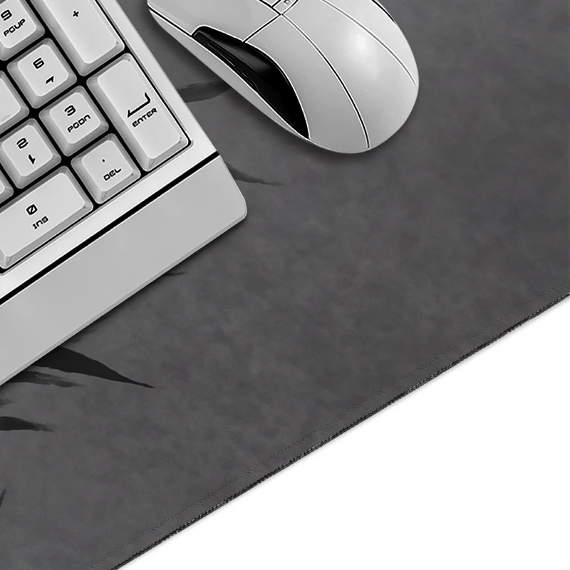 Mouse Pad Black Grey Ink Bamboo Forest Gamer printon demand Large Home New Mousepad XXL keyboard pad Mouse Mat Soft Table Mat