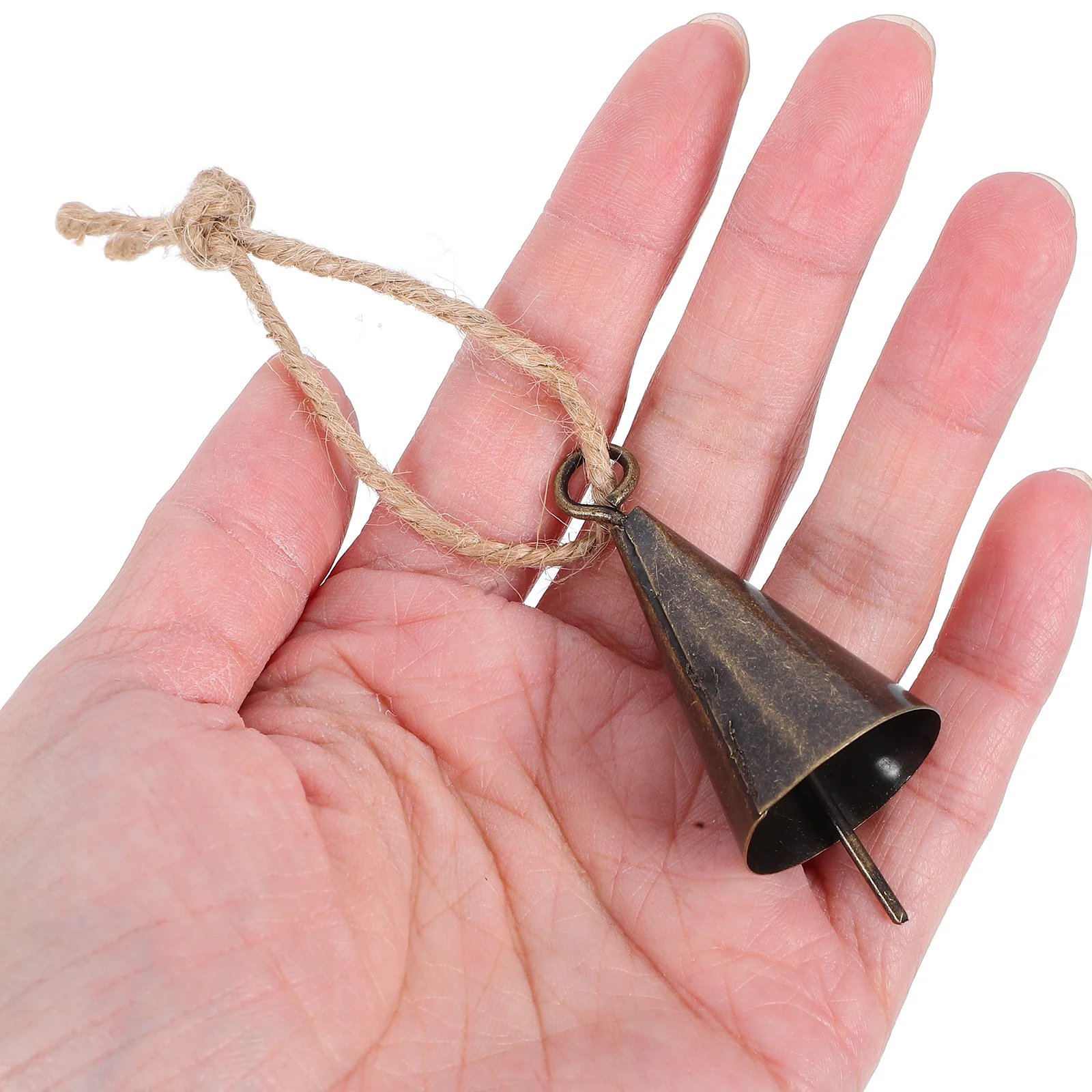 

1 set Vintage Brass Bell Retro Cone Metal Jingle For Christmas Tree Ornament Craft Wind Chime Hanging Farm Animal Cowbell Dog