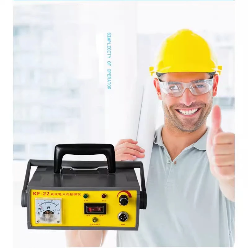 KF-22 Electric Spark Leak Detector 0.05-10MM Rechargeable Holiday Detector Pinhole Tester Metal Anticorrosive Coating Testing