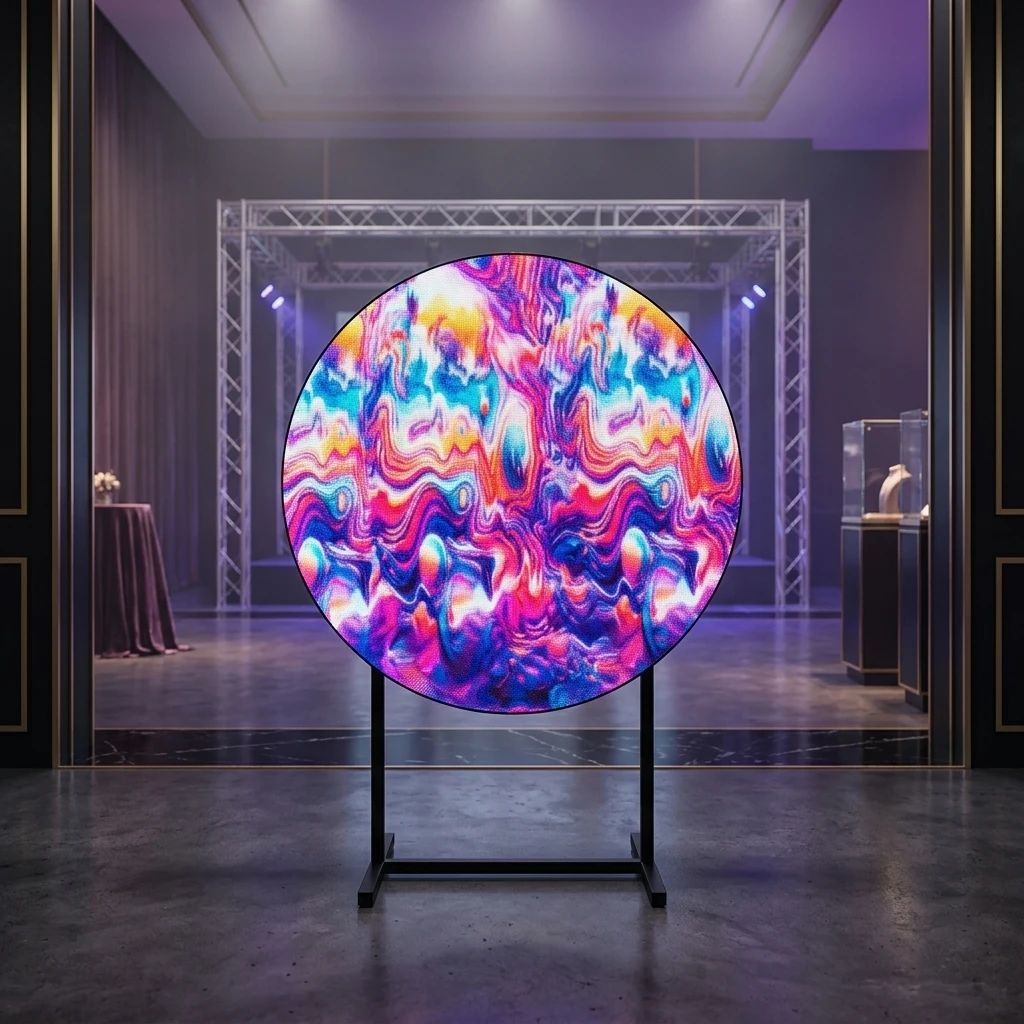 Circular LED Screen Round Shape LED Display HD Creative Circular Video Wall for Lobby Exhibition Mall Stage