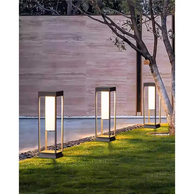 Modern simple waterproof LED solar light energy-saving square decoration garden garden light