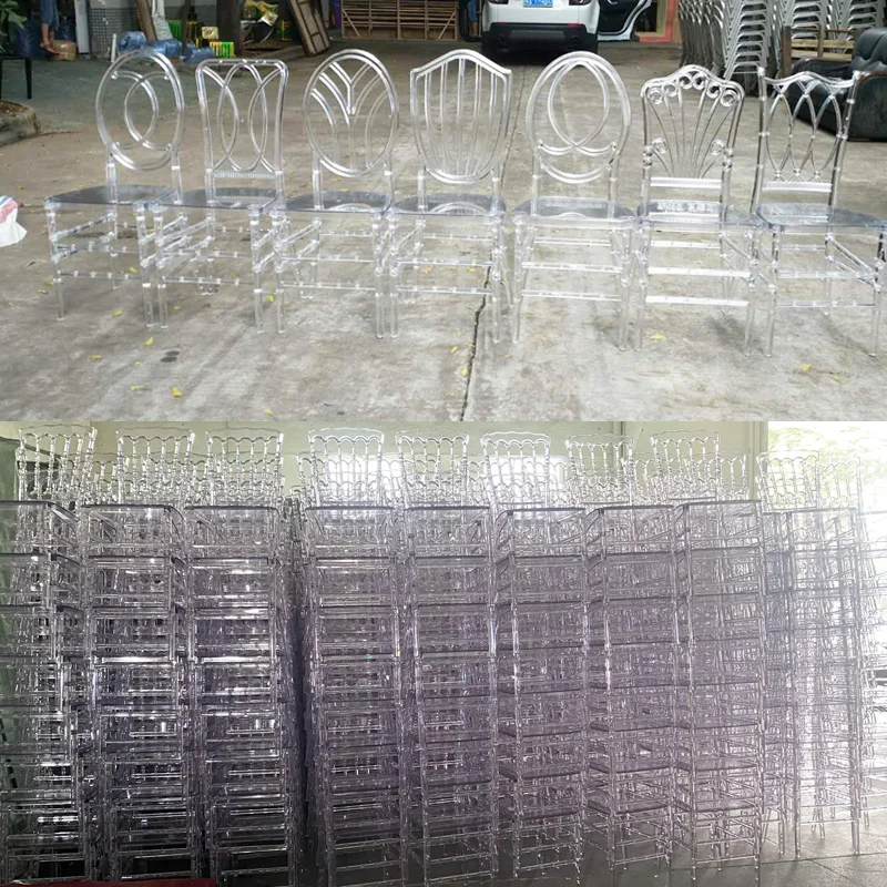 Plastic Restaurant Chairs Stackable White Clear Resin Crystal Event Chiavari Tiffany Weddings Napoleon Phoenix Chairs