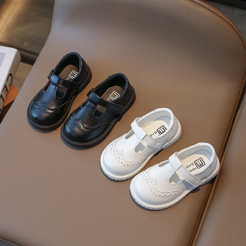 British Girl Shoe 2025 Autumn New Fashion Princess Shoe Classic Girl Party Dress Soft Sole Boy Shoes Versatile Kid Leather Shoes