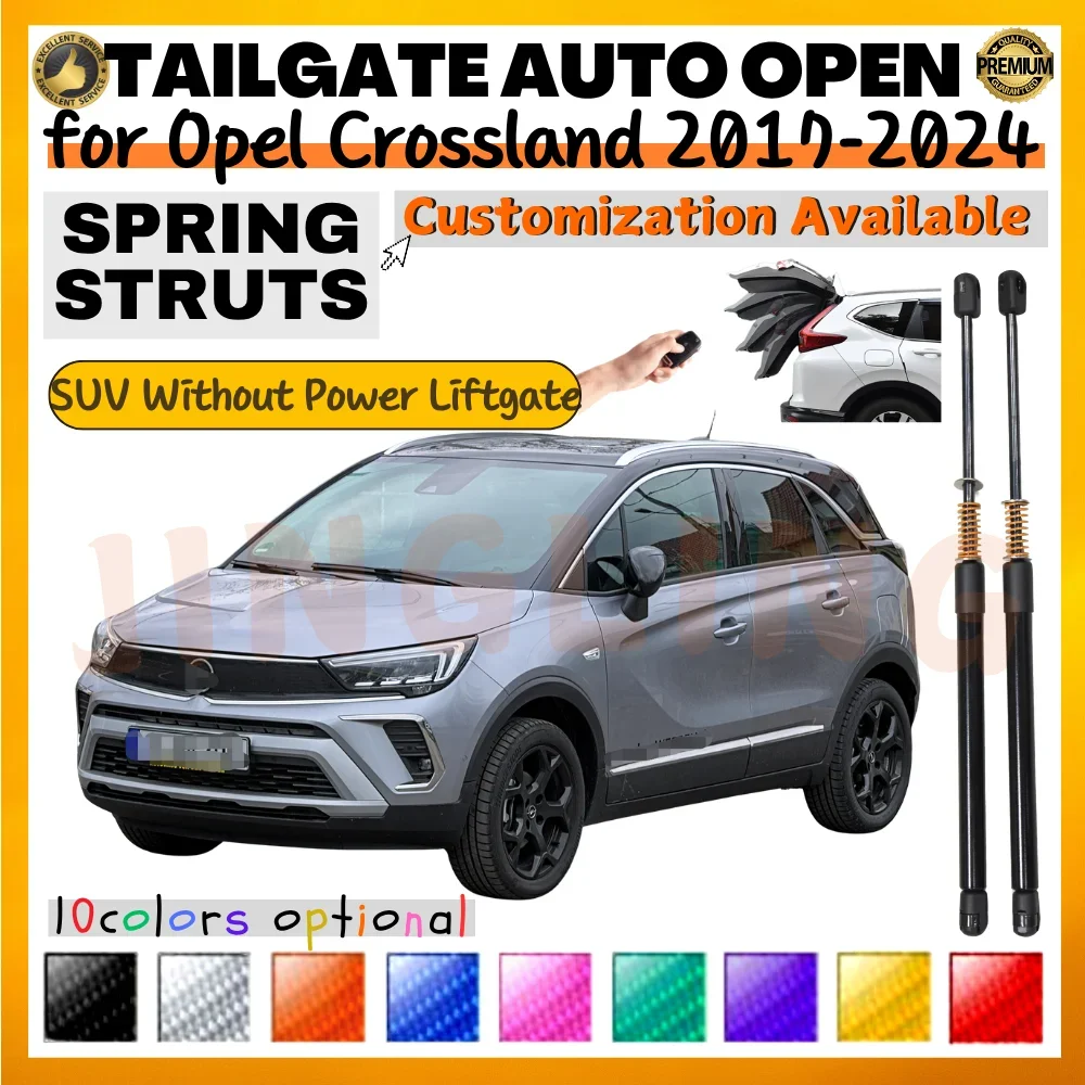 

Qty(2) Trunk Struts with Spring for Opel Crossland 2017-2024 SUV W/O Power Liftgate Rear Tailgate Lift Supports Shock Absorbers