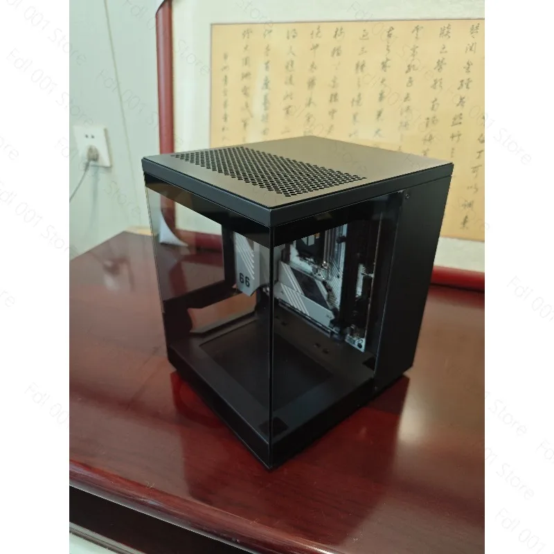 Panoramic Sea View Mini ITX Chassis, Sturdy Durable Aluminum Alloy Small Computer Case