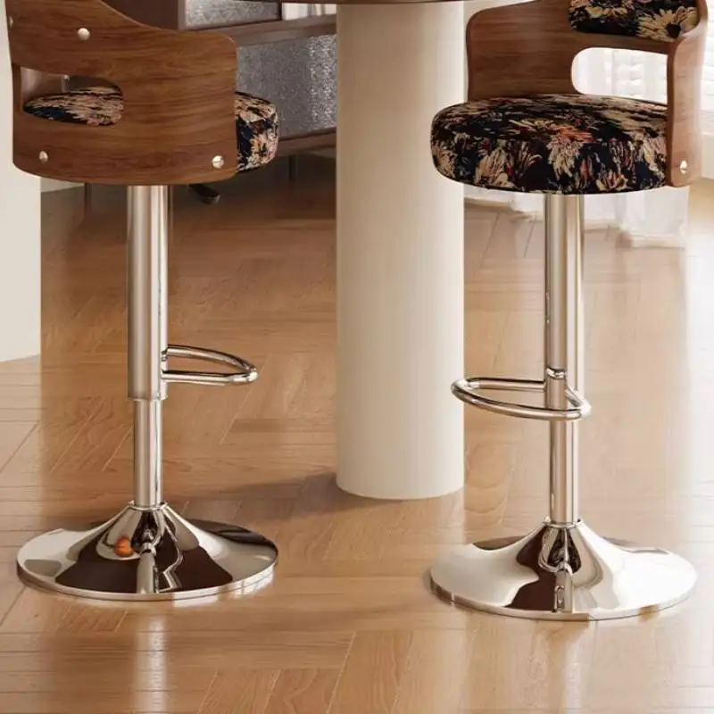 Designer Upholstery Bar Chair Arm Rest Elegant Exterior Tabourets Bar Chair Breakfast Nightclub Silla De Escritorio Furniture - view 3