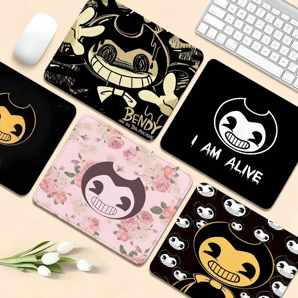 Alfombrilla de ratón gruesa con diseño de B-Bendy and the Ink Machine, alfombrilla para teclado de juegos, suministros de oficina, decoración de habitación para PC