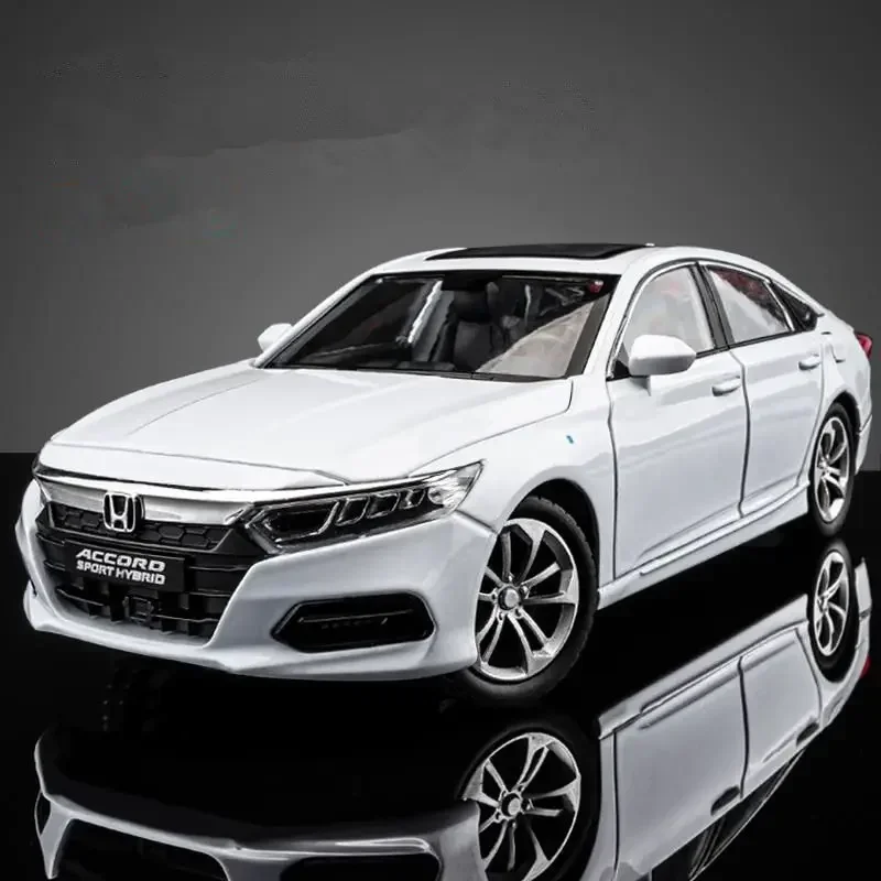 

1:24 HONDA Accord Alloy Car Model Diecasts & Toy Vehicles Metal Car Model High Simulation Sound Light Collection Kids Gifts