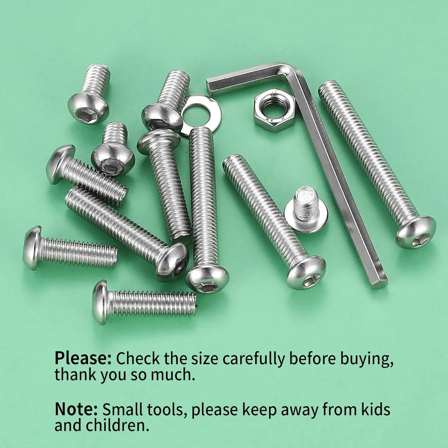 

402 sets of M6 nuts and bolts combination kits, flat-head machine screws and nuts, hexagonal button-head internal hexagonal scre