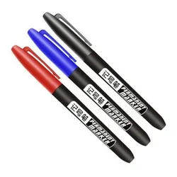 Waterproof Fast Dry Black Red Blue Oily Marker Pen Paint CD Fabric Metal Glass Wood School Office Supply Stationery Writing Tool