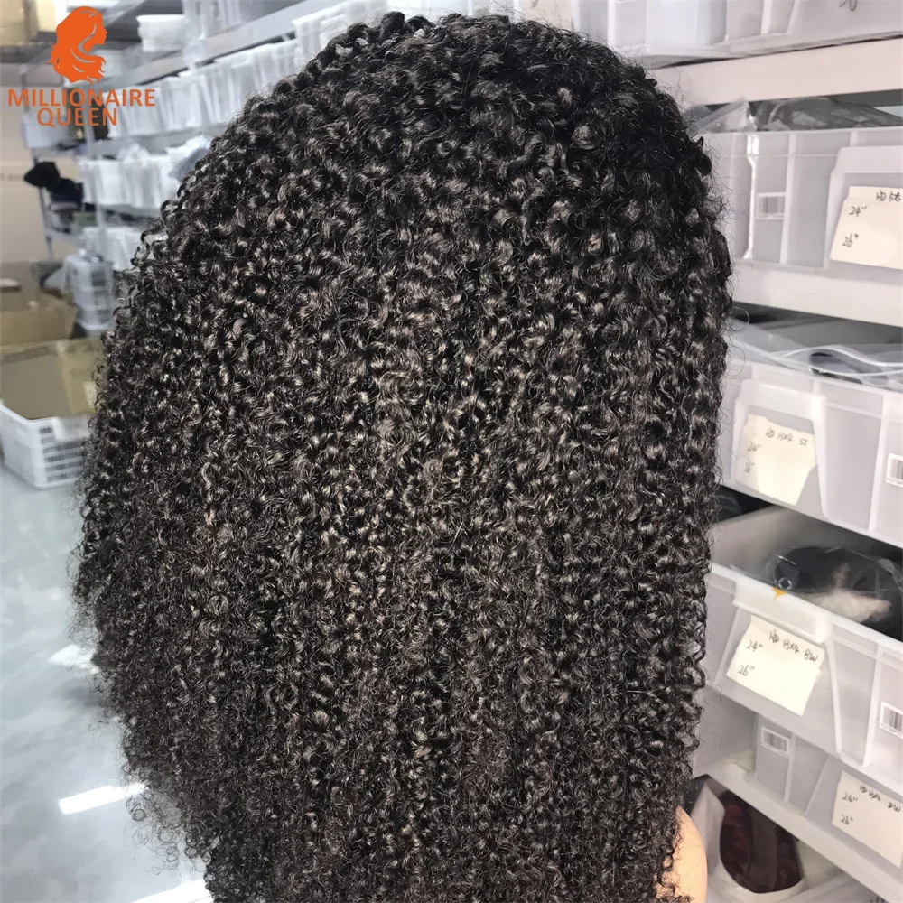 

Half Wig Glueless Burmese Pixi Curly 100% Human Hair With Drawstring Seamless Clips 300 Density Half Wigs Full Machine Made Wig