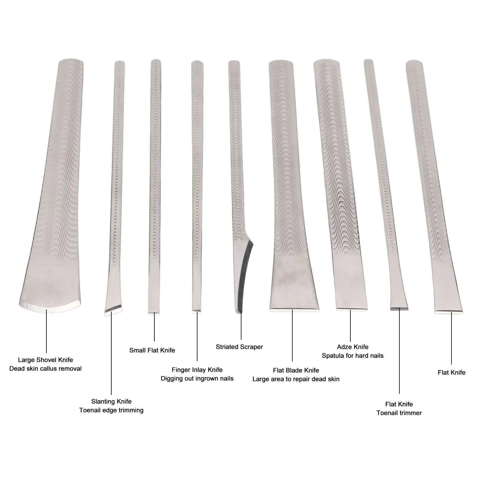 مجموعة سكاكين باديكير احترافية أدوات مكشطة القدم لإزالة الجلد الميت والعناية بالقدم
