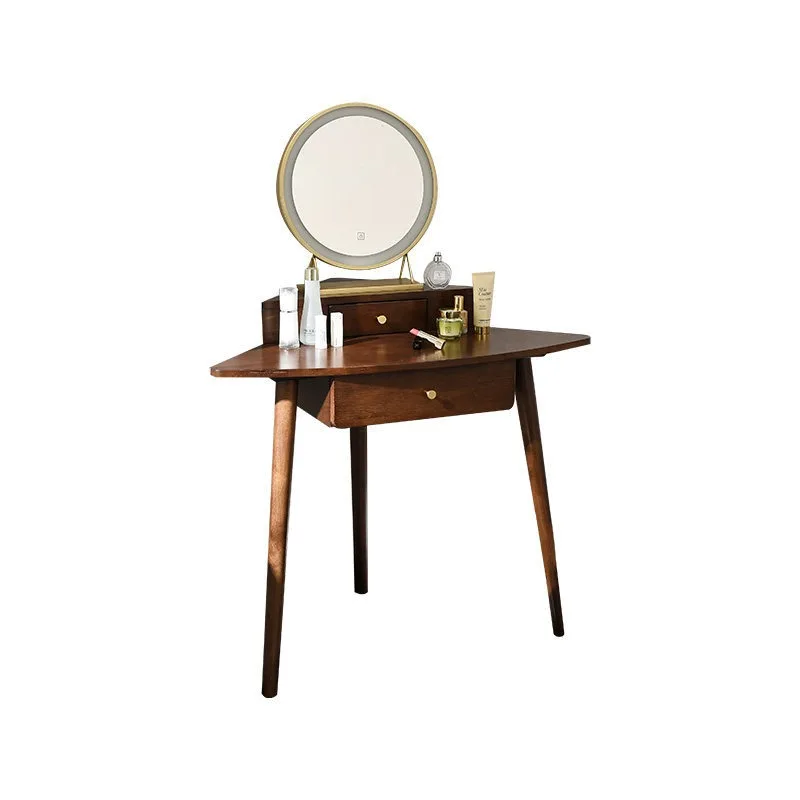 Corner dresser, small apartment Internet celebrity ins style bedroom solid wood dressing table