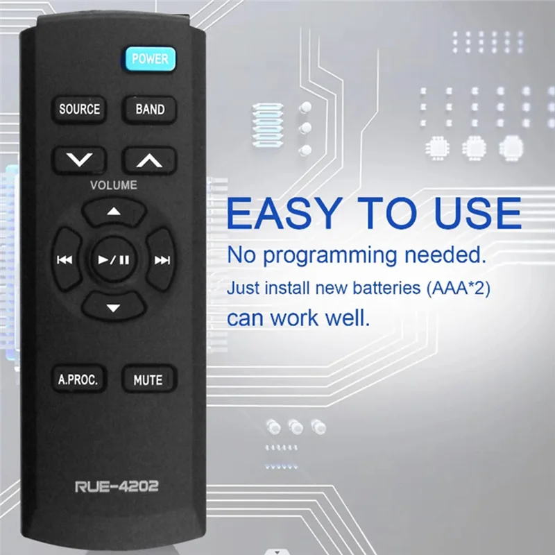 Télécommande de remplacement pour autoradio Alpine, RUE-4202, CDE-HD137BT CDE-HD138BT CDE-HD148BT CDE-164BT CDE141 UTE93DAB CDE-190R