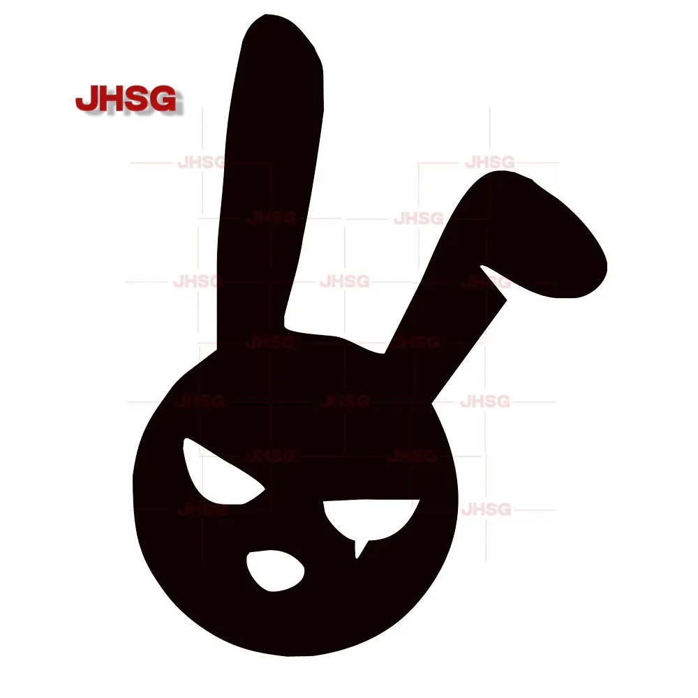 

Cartoon Cool Rabbit Car Sticker Waterproof Reflective Universal Adhesive Body Vinyl Warning Sticker Motorcycle Car Shape Black